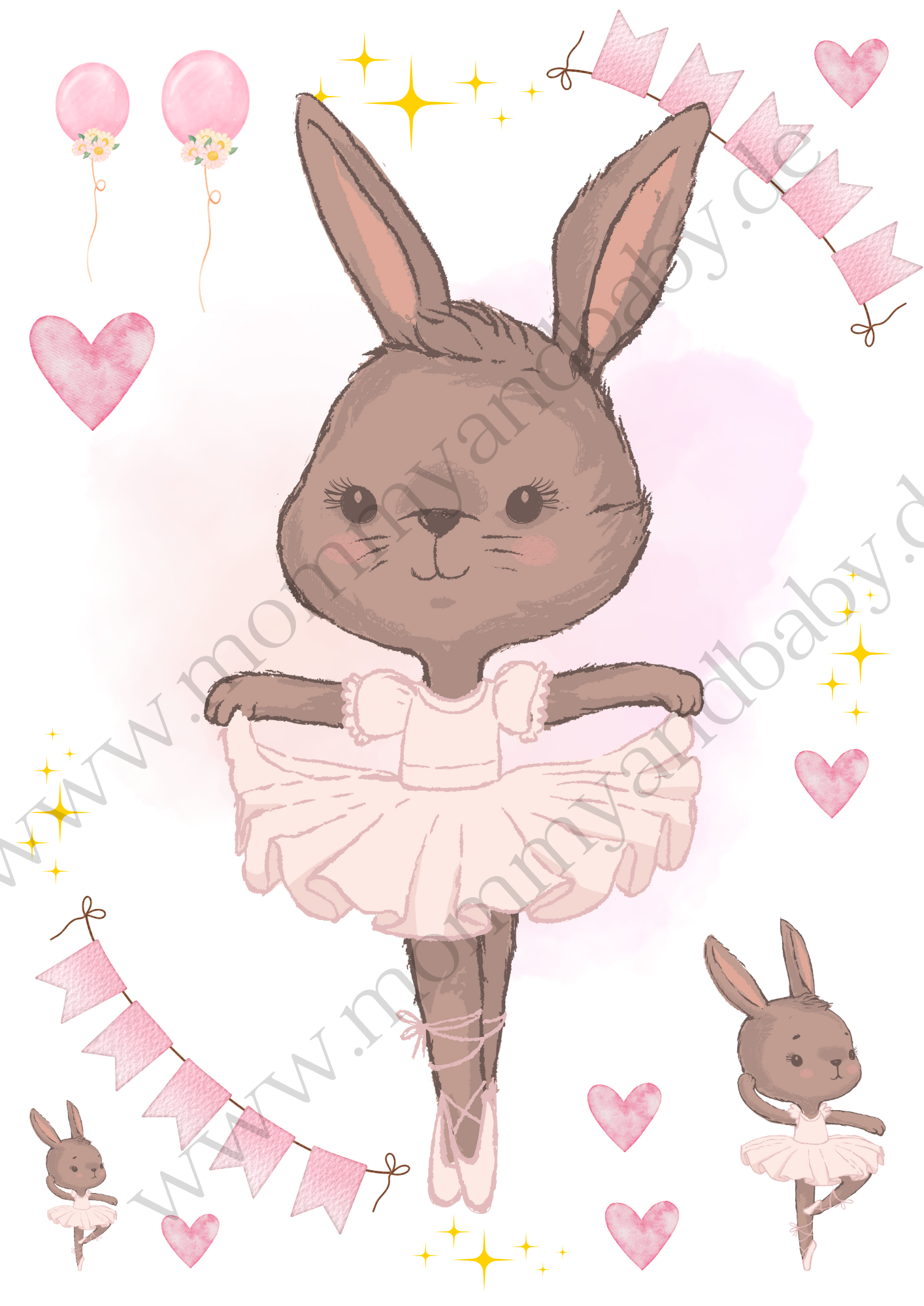 Motivfolie Ballerina Hase Bruna