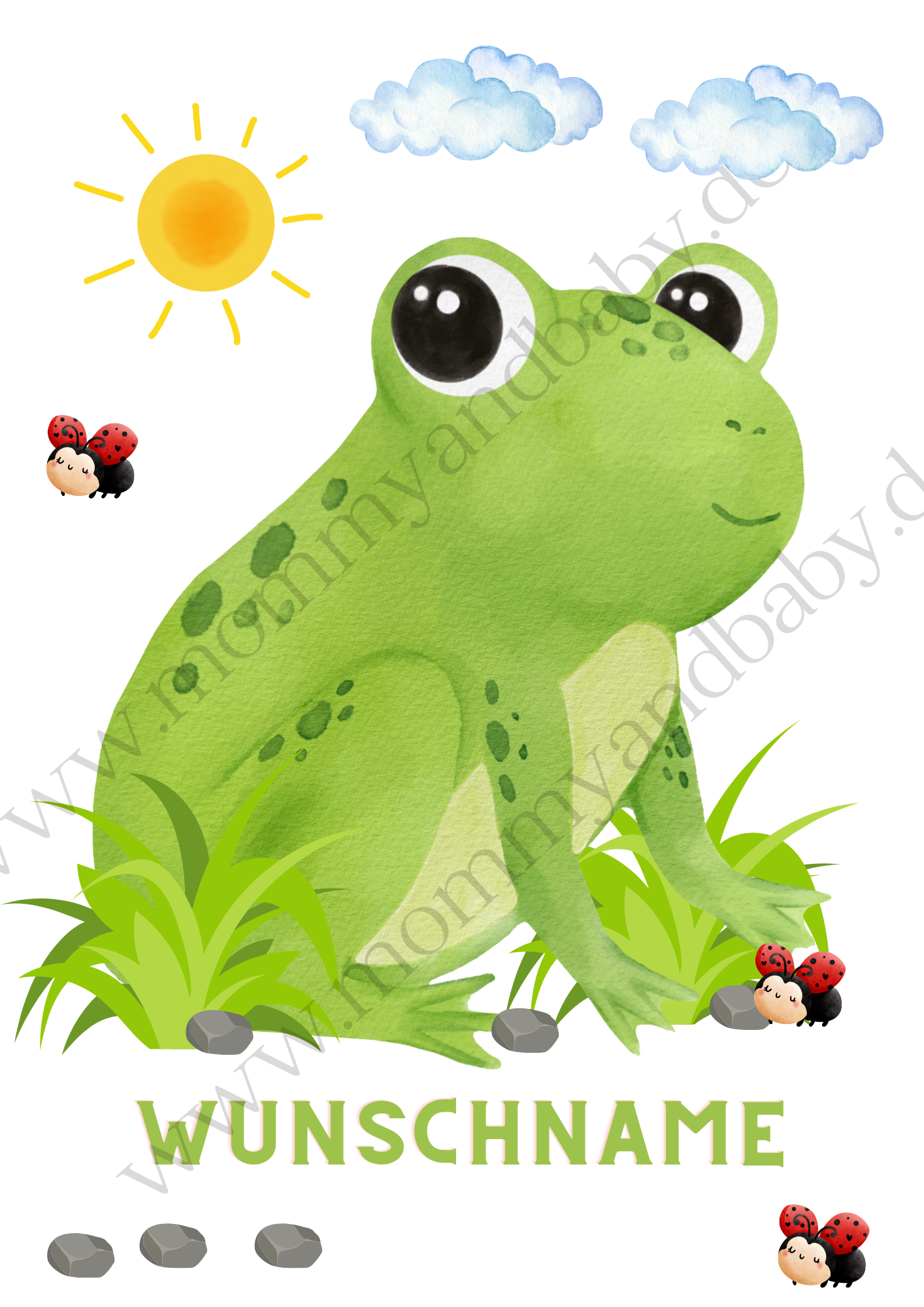 Motivfolie Frosch Kindermotiv