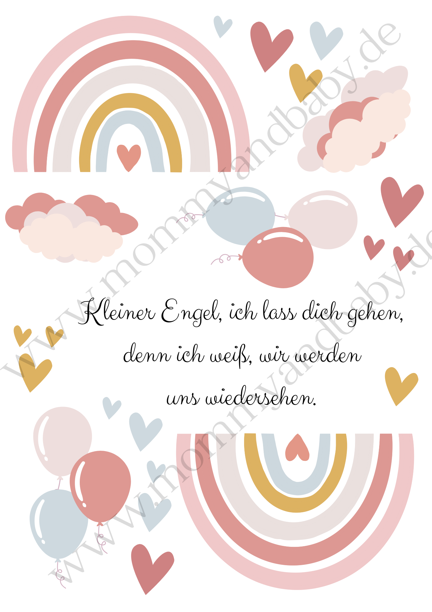 Motivfolie Abschied Sternenkind Engel
