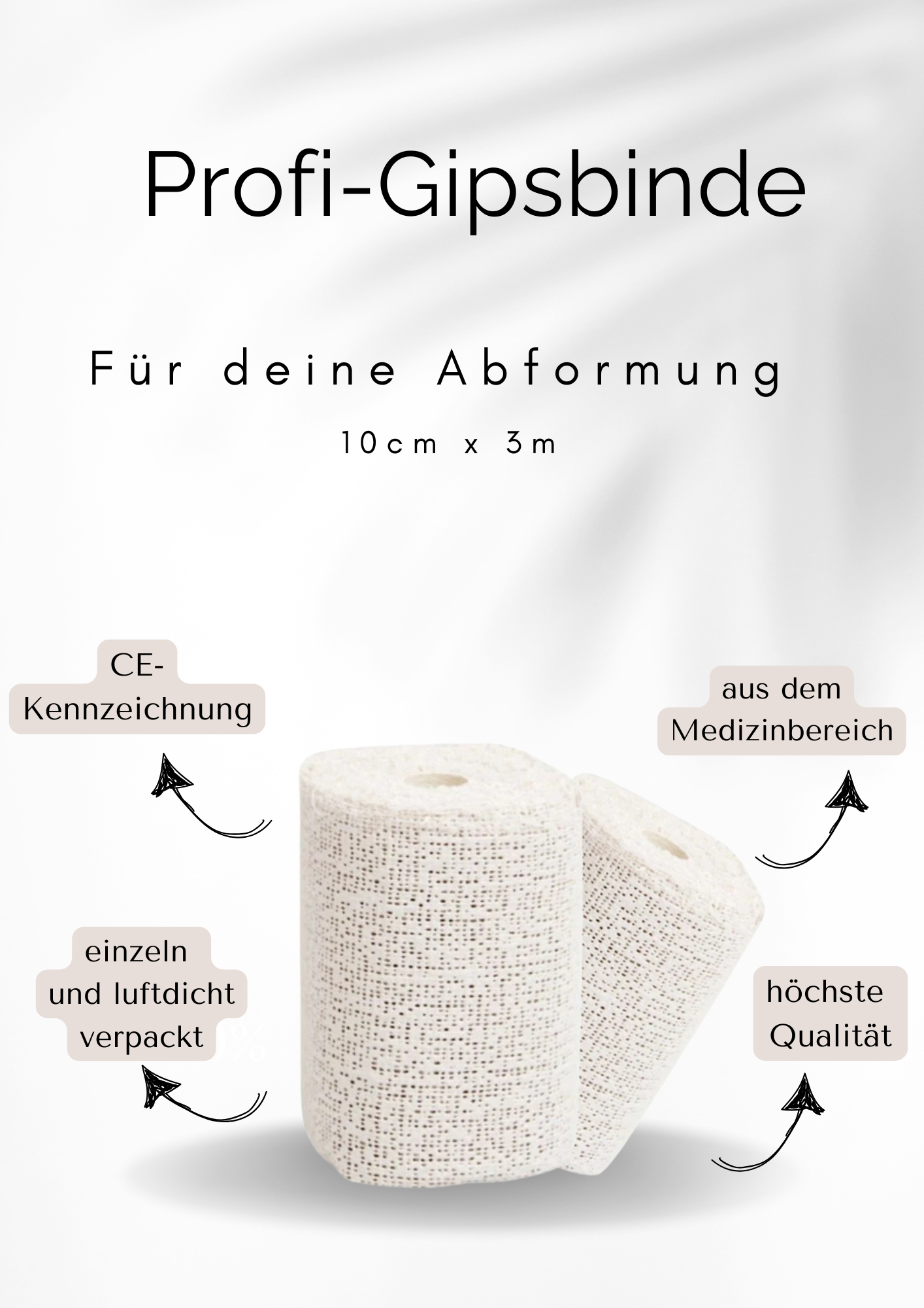 Gipsbinden //  Zum Abformen des Babybauches