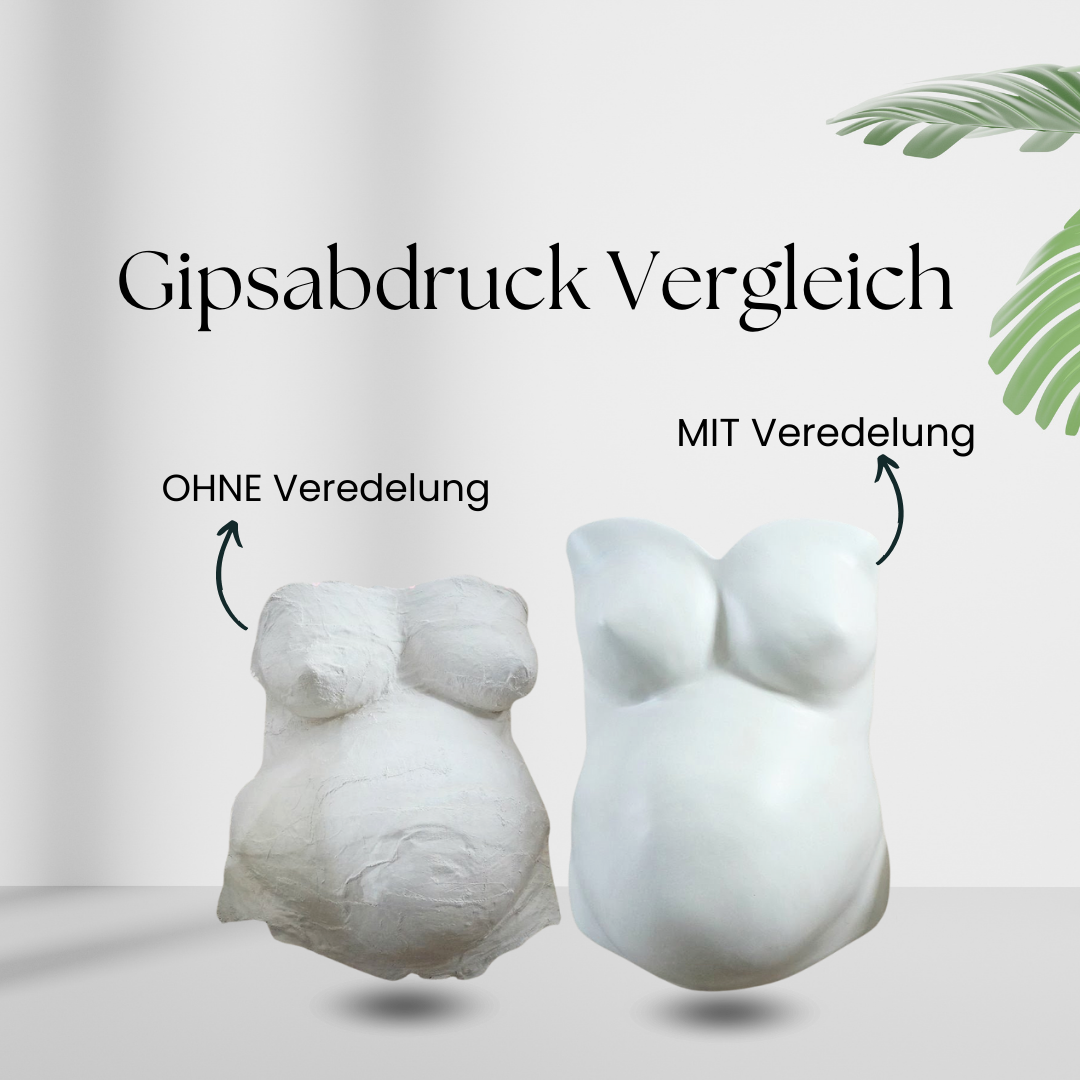 Vergleich Abdruck Gipsbauch 
