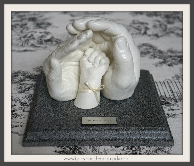 Baby 3D-Abdruckset für 1 Händchen oder Füßchen I Handabdruck I Fußabdruck I 0-6 Monate - Mommy & Baby