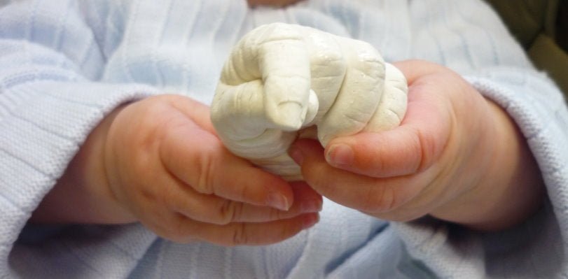 Baby 3D-Abdruckset für 1 Händchen oder Füßchen I Handabdruck I Fußabdruck I 0-6 Monate - Mommy & Baby
