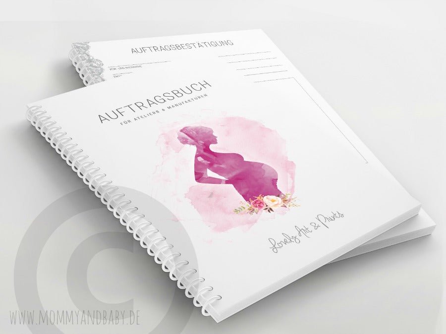 Das AUFTRAGSBUCH für Künstler, Ateliers & Manufakturen A4, 100 Seiten - by Julia Schulze - Mommy & Baby