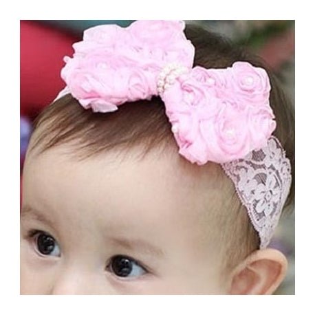 Haarband "Big Bow" mit Perlen, pink - Mommy & Baby