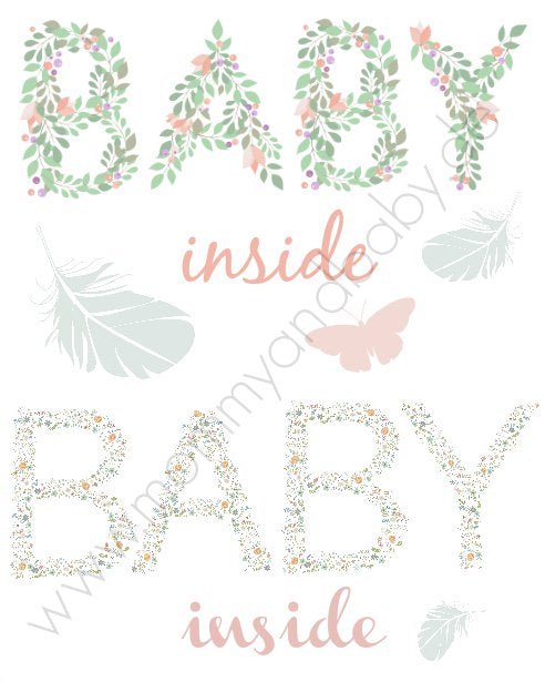 Motivfolie "BABY inside" - Mommy & Baby