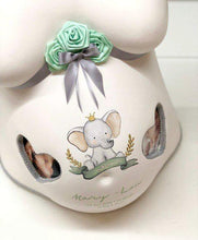 Lade das Bild in den Galerie-Viewer, Motivfolie &quot;Elefantenbaby, Prinz &amp; Balloons&quot; blau, A4 - zum Aufkleben, im Aquarelldesign - Mommy &amp; Baby
