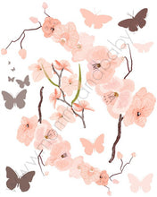 Lade das Bild in den Galerie-Viewer, Motivfolie &quot;Orchidee Aquarell&quot;, apricot - Mommy &amp; Baby
