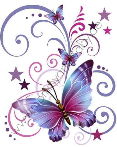 Motivfolie Purple Butterfly Ornament 