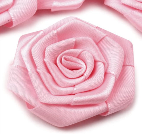 Satin Rose, rosa / bubblegum - Ø 5cm - Mommy & Baby